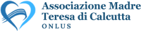 Logo Associazione a forma di cuore blu e azzurro con velo da suora al centro